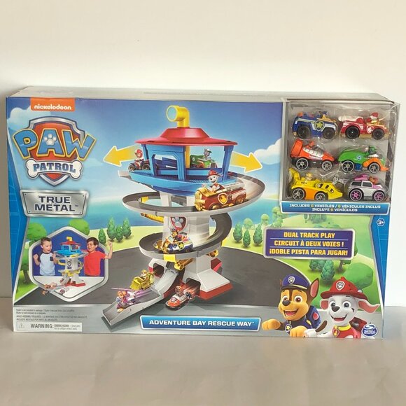 New in Box-PAW Patrol True Metal Adventure Bay Lookout  Way w/ 6 Metal Vehicles - Picture 6 of 16
